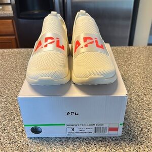 APL Techloom Bliss Cream Sneakers with Red Logo